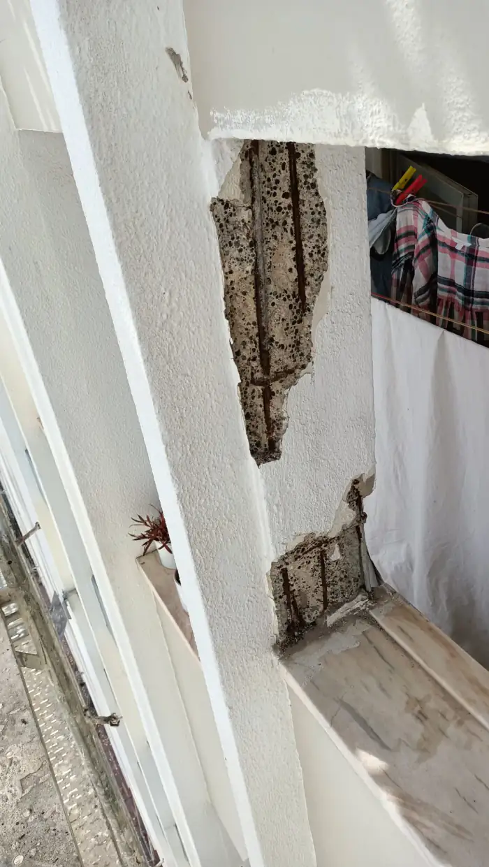 Reparação localizada de fachada
